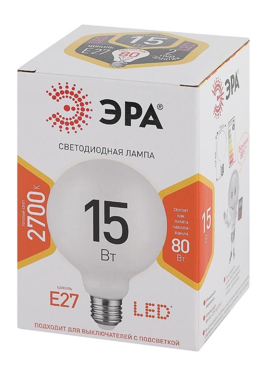 Фото №3 Лампа светодиодная STD LED G95-15W-2700K-E27 E27 / Е27 15Вт шар теплый белый свет (Б0049077)
