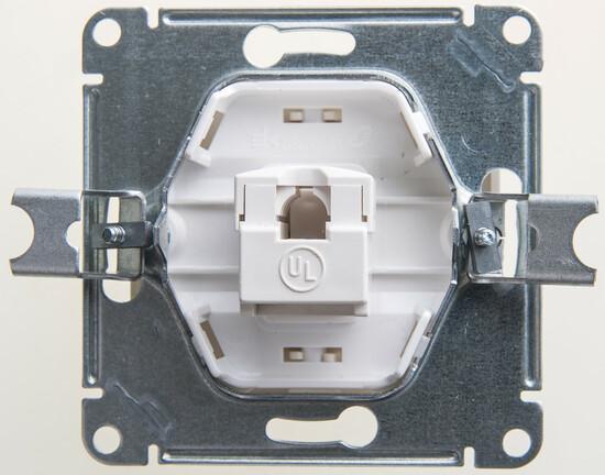 Фото №4 GLOSSA Розетка компьютерная RJ45 категория 5E перламутр в рамку (GSL000681K)