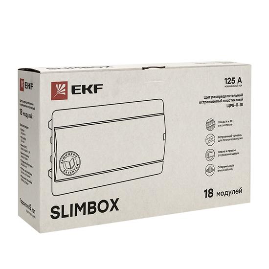 Фото №3 Щит распределительный ЩРВ-П-18 SlimBox белая      дверца IP41 EKF PROxima (sb-v-18w)