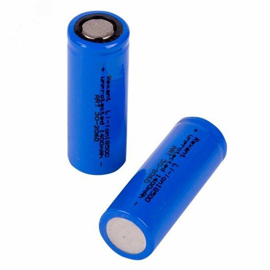 Фото №2 Аккумулятор Li-ion 18500 unprotected 1400 mAH 3.7 В (etm30-2060)