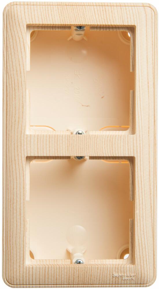 Фото №2 W59 коробка подъемная для наружного монтажа с рамкой 2-местная, сосна (KP-252-78)