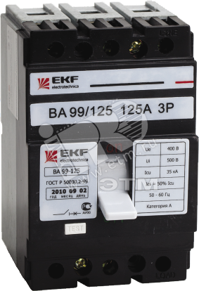 Фото №2 Выключатель автоматический четырехполюсный 63А 25кА ВА-99/125 (mccb99-125-63-4Р)