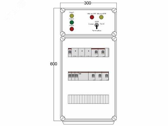 Фото №2 Щит управления электрообогревом DEVIBOX HR 5x2800 3хD330 (в комплекте с терморегулятором и датчиком температуры) (DBR157)