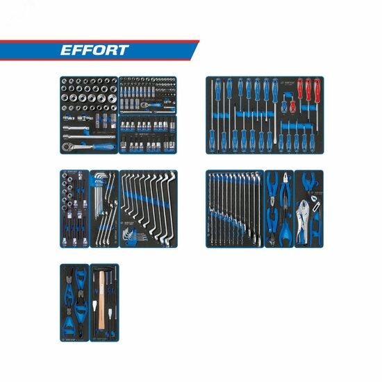 Фото №2 Набор инструментов 'EFFORT' для тележки, 12 ложементов, 235 предметов (934-235MRVD)