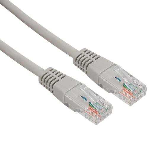 Фото №2 Патч-корд U/UTP. категория 5e. RJ45-RJ45. неэкранированный. LSZH серый. 1 м (etm18-8002)