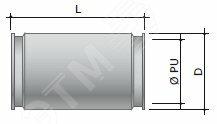 Фото №3 Муфта труба-труба D=40мм IP66/IP67 нержавеющая сталь AISI 316L (6110-40XX)