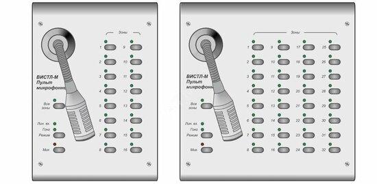 Фото №2 Пульт микрофонный ВИСТЛ-М ПМ-16 сигнал привлечения внимания.цифровое управление 16.32 зонами оповещения в соответствии с моделью.возможность удаления от оборудования до 1000 м. (ц127424)