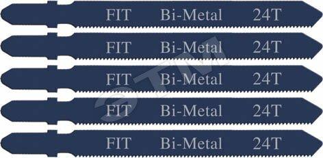 Фото №2 Полотна для э/лобзика по металлу Профи, европ.хвостовик, Bi-metal, 5 шт, 24 TPI (41120)