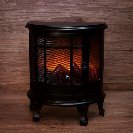 Фото №2 Светодиодный домашний камин Винтаж с эффектом живого огня 30х16х35,5 см, батарейки 3хС (не в комплекте) (511-032)