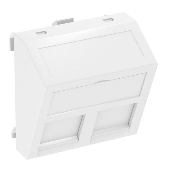 Фото №2 Корпус компьютерной розетки Modul45 тип OBO (наклонный) 45x45 мм (черный) (DTS-2RM SWGR1)