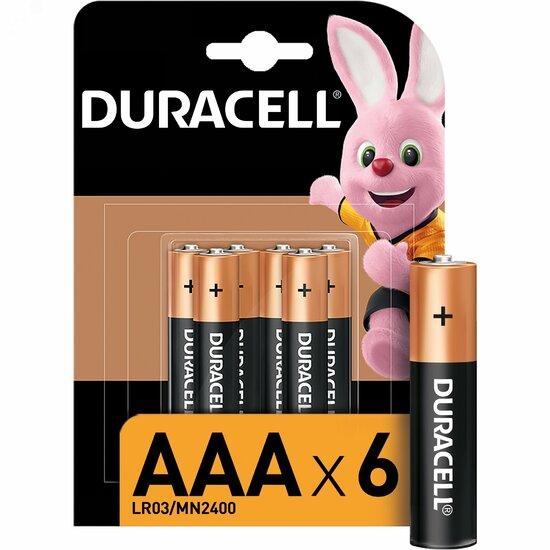 Фото №2 Элемент питания Duracell LR03-6BL BASIC (6/60/33840) (Б0014858)