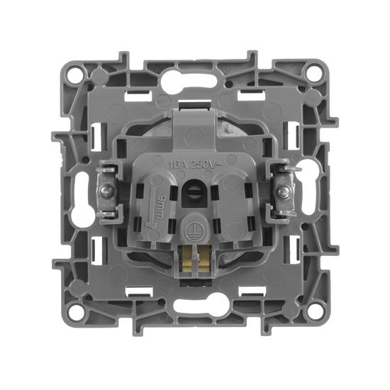 Фото №3 ETIKA Розетка 2К+З немецкий стандарт винтовые зажимы 16 А 250 В антрацит (672621)