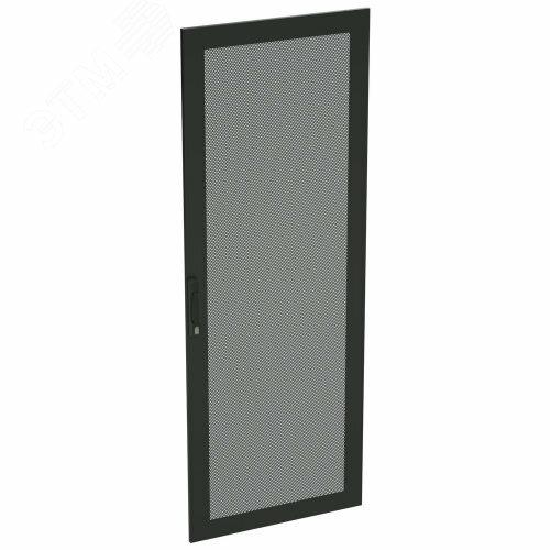 Фото №2 Дверь одностворчатая перфорированная для шкафов IT CQE 38U шириной 600 мм черн (R5ITCPMM1860B)