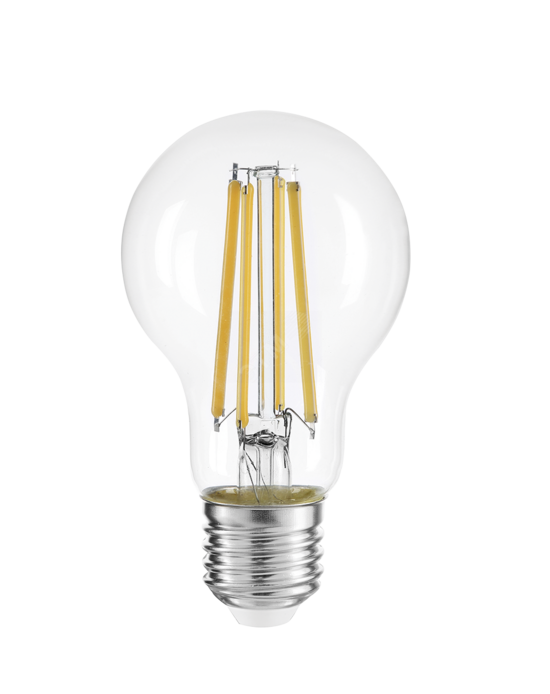 Фото №2 Лампа светодиодная декоративная LED 12w E27 4000K груша прозрачная филамент 230/50 Jazzway (5021846)