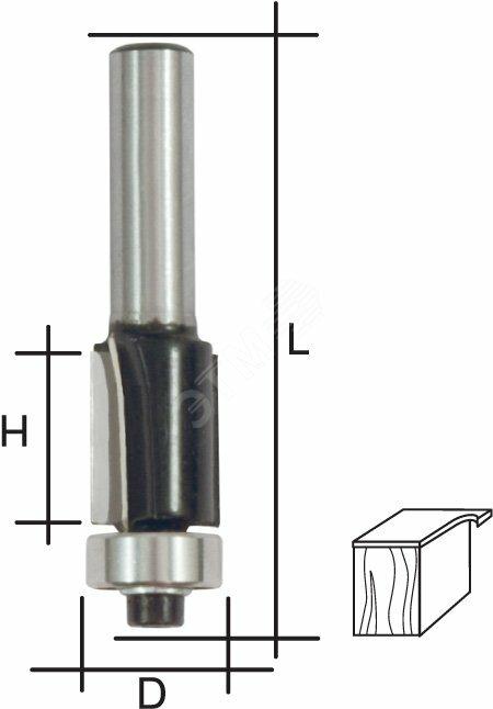 Фото №2 Фреза кромочная прямая, DxHxL = 16 х 25 х 68 мм (36666)