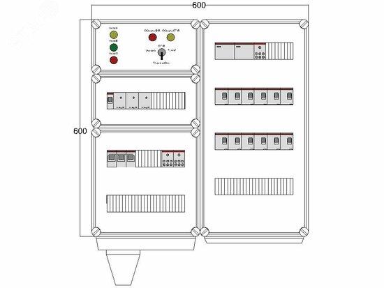 Фото №2 Щит управления электрообогревом DEVIBOX HR 12x4400 3хD330 (в комплекте с терморегулятором и датчиком температуры) (DBR170)