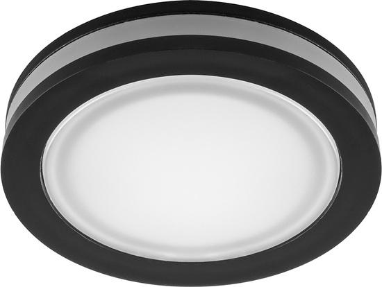 Фото №2 Светильник светодиодный ДВО-7w 4000K 560Лм с белой светодиодной подсветкой черный (AL600)