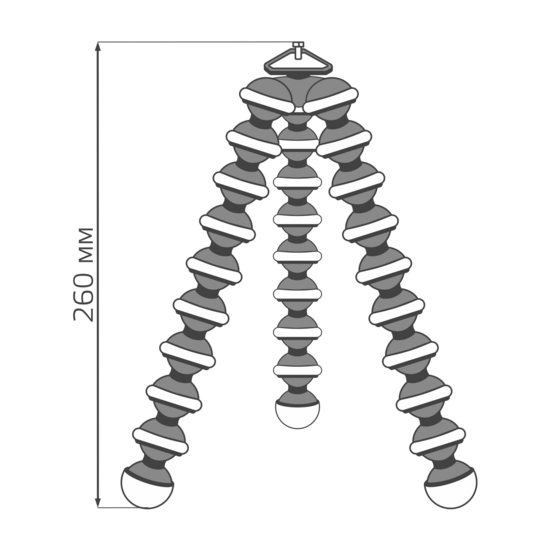 Фото №5 Тренога гибкая для установки кольцевого светильника Gauss (RL101)