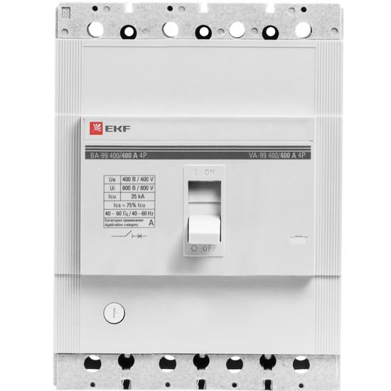 Фото №2 Выключатель автоматический четырехполюсный 400А 35кА ВА-99/400 (mccb99-400-400-4P)