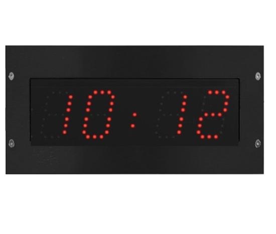 Фото №2 Часы цифровые STYLE II 5 (часы/минуты), высота цифр 5 см, красный цвет, NTP, PoE, монтаж в стену заподлицо (946171F)
