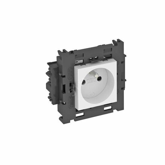 Фото №2 Розетка одинарная 0° Modul45connect французский стандарт 250 В 16A (зеленый) (STD-F0C8 MZGN1)