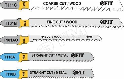 Фото №2 Набор полотен для электролобзика 5 шт (T111C, T101BR, T101AO, T118A, T118B) (41011)