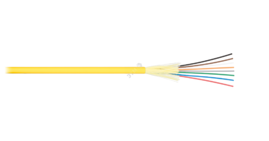 Фото №2 Кабель волоконно-оптический, 4 вол, SM 9/125 OS2, внутр, распред, LSZH, желтый (NKL-F-004S2I-00C-YL)