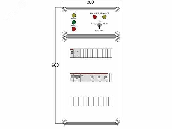 Фото №2 Щит управления электрообогревом DEVIBOX HR 3x2800 D330 (в комплекте с терморегулятором и датчиком температуры) (DBR123)