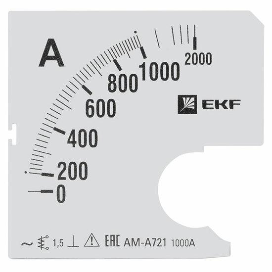 Фото №2 Шкала сменная для A721 1000/5А-1,5 EKF PROxima (s-a721-1000)