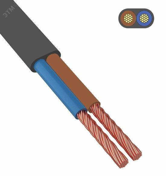 Фото №2 Шнур ШВВП 2х1-0.380 черный ТРТС