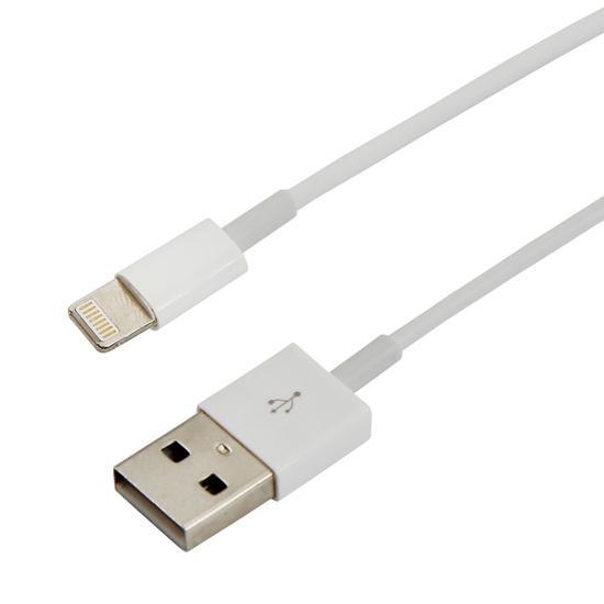 Фото №2 Кабель USB-Lightning для iPhone original copy 1:1, PVC, white, 1m (etm18-0001)