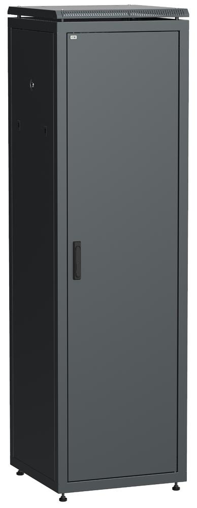 Фото №2 Шкаф сетевой 19 LINEA N 42U 600х600 мм металлическая передняя дверь черный ' (LN05-42U66-M)