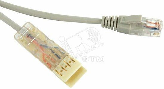 Фото №2 Патч-корд 110 тип-RJ45 2 пары Ethernet LSZH серый (2м) (229898)