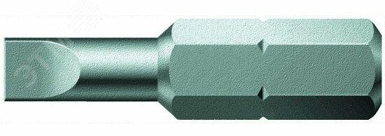 Фото №2 Бита шлицевая 800/1 Z SL вязкая твердость хвостовик 1/4 C 6.3 1.2 x 6.5 x 25 мм (WE-072061)