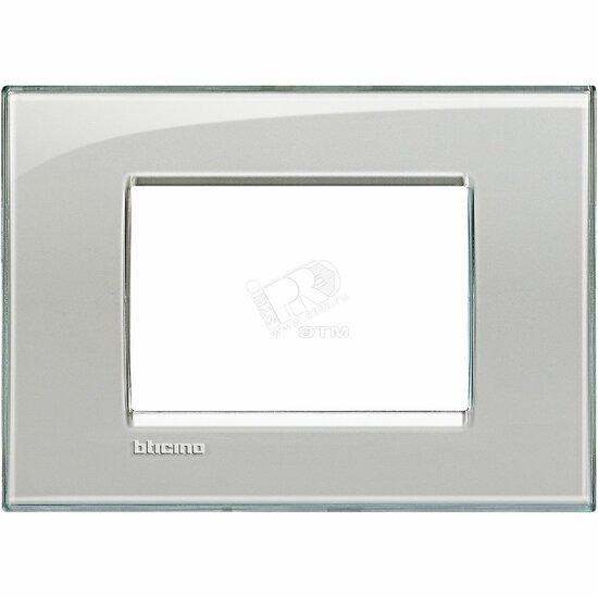 Фото №2 LivingLight Рамка прямоугольная 3 поста Серое небо (LNA4803KG)