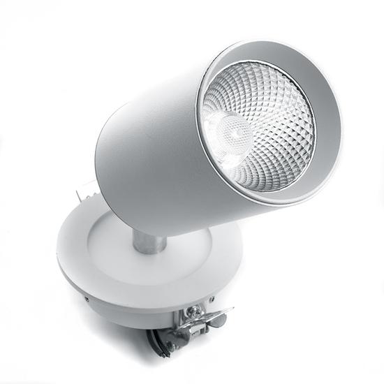 Фото №5 Светильник светодиодный ДВО-10w 4000К 900Лм со светодиодной подсветкой 3w наклонный белый (AL180)