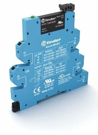 Фото №2 Модуль интерфейсный твердотельное реле MasterBASIC выход 2A (24В DC) 125В AC/DC IP20 безвинтовые клеммы 'Push-in' (39.00.0.125.9024)