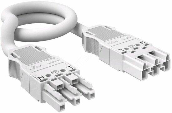 Фото №2 Кабель соединительный штекер-гнездо WINSTA MIDI длина 5 м (H05VV-F 3х2,5 мм2, L-PE-N, белый) (VL-WIN 3P2.5 5W)