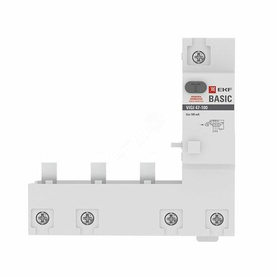Фото №2 Блок дифференциальной защиты VIGI 47-100 4P 100А 100мА Basic (vigi4-100-100-bas)