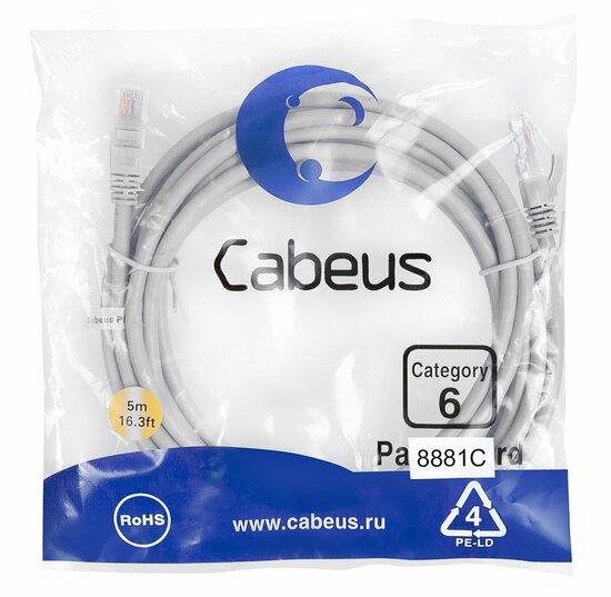 Фото №2 Патч-корд PC-UTP-RJ45-Cat.6-5m-LSZH U/UTP, категория 6, 2xRJ45/8p8c, неэкранированный, серый, LSZH, 5м (PC-UTP-RJ45-Cat.6-5m-LSZH)