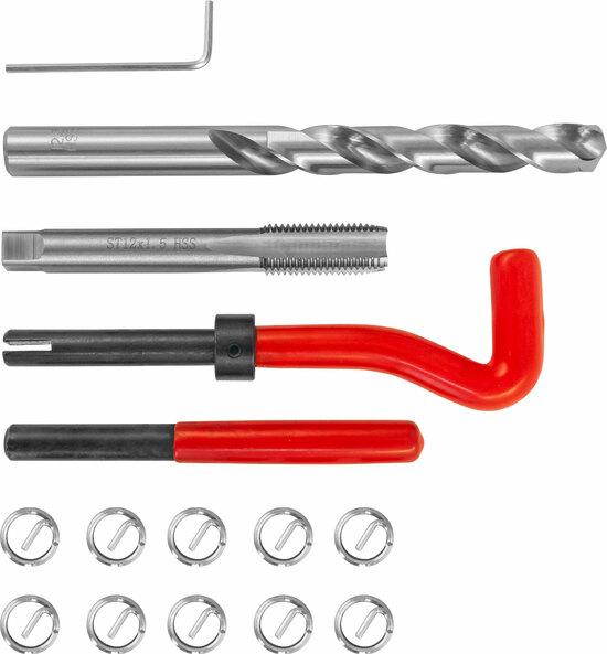 Фото №2 Набор для восстановления резьбы M12x1.5, 15 предметов (TRIS1215)