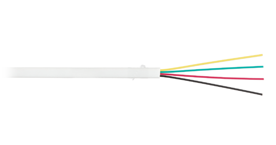 Фото №2 Кабель телефонный, плоский, 4 проводника, многожильный, медный, 7х0,16мм, внутренний, PVC, белый,   100метров бухта (NKL 2026A-WT)