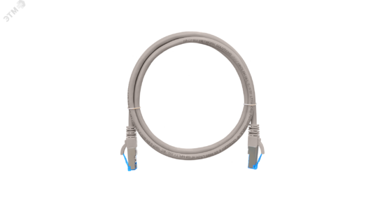 Фото №2 Патч-корд S/FTP 4 пары категория 6 2хRJ45/8P8C T568B 7х0.165мм LSZH серый 0.3м (NMC-PC4SE55B-003-C-GY)