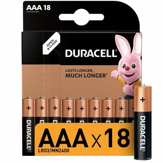 Фото №2 Элемент питания Duracell LR03-18BL BASIC (18/180/36540) (Б0014449)