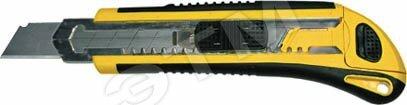 Фото №2 Нож технический 18 мм усиленный прорезиненный, кассета 3 лезвия, Профи (10263)