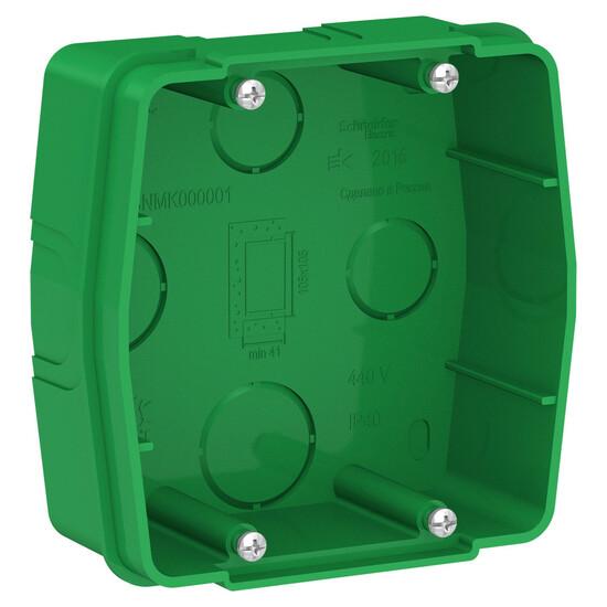 Фото №2 BLANCA скрытой установки коробка монтажная д/силовых розеток, зеленый (BLNMK000001)