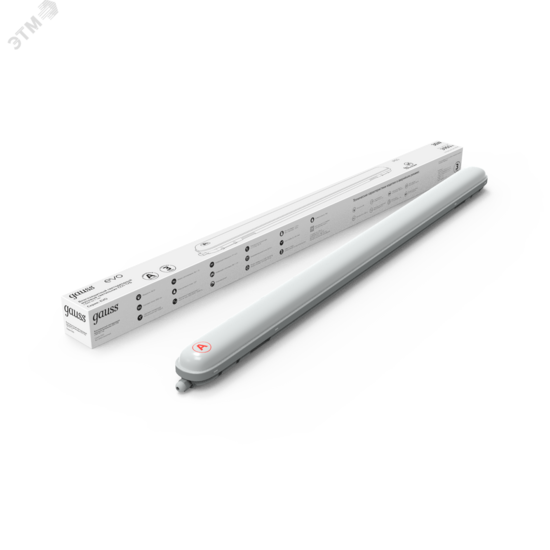 Фото №3 Светильник светодиодный ДСП-36 Вт 3960 Лм 4000K IP65 1200х76х66 мм ССП-176 линейный матовый с аварийным блоком питания БАП EVO Gauss (864425236A)