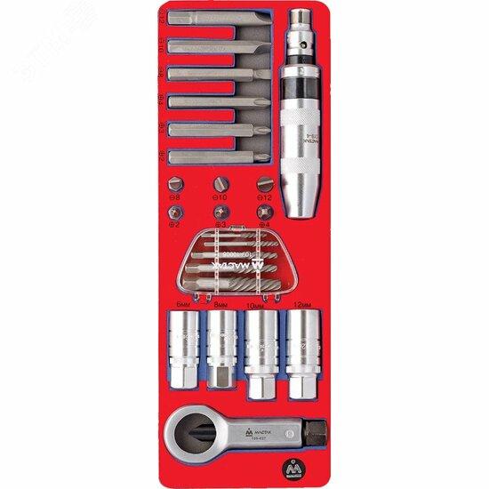 Фото №2 Набор демонтажный с ударной отверткой ложемент 24 предмета (5-19424)