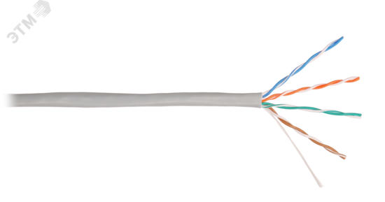 Фото №2 Витая пара СORDLINE U/UTP ШПД 4 пары 5e Сu        24AWG(0,48мм) вн.PVC сер.305м (CL-CuI5E04U-048SO-PVC-GY-305)