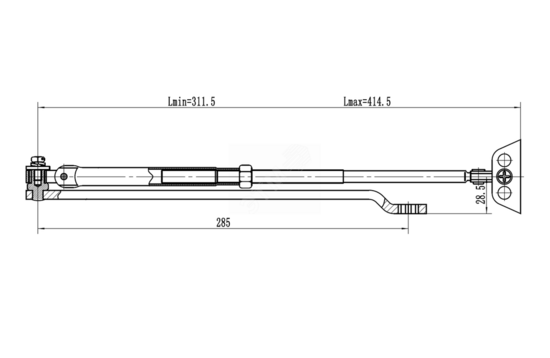 Фото №2 Рычаг удлиненный для доводчиков VIZIT-DC503S (Рычаг-503 LONG)